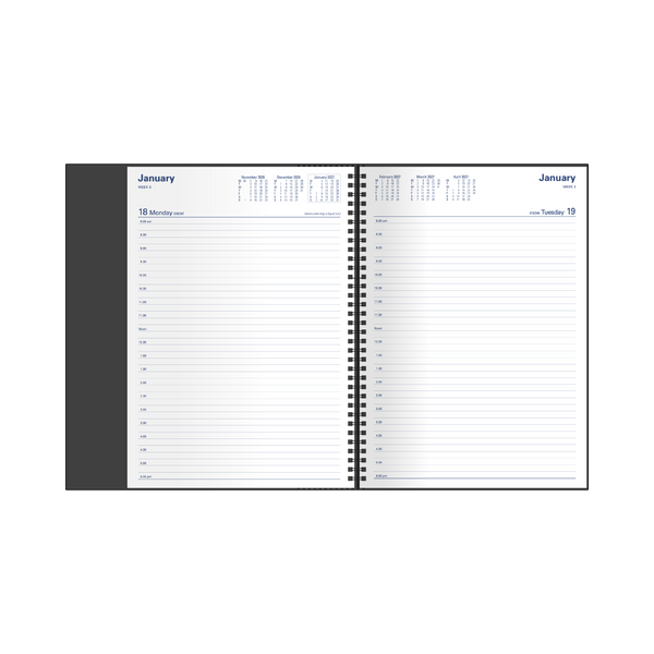 2027 Calendar Year Diary/Planner - 12 Month A4 Day to Page - Hard Cover - Collins Associate Range