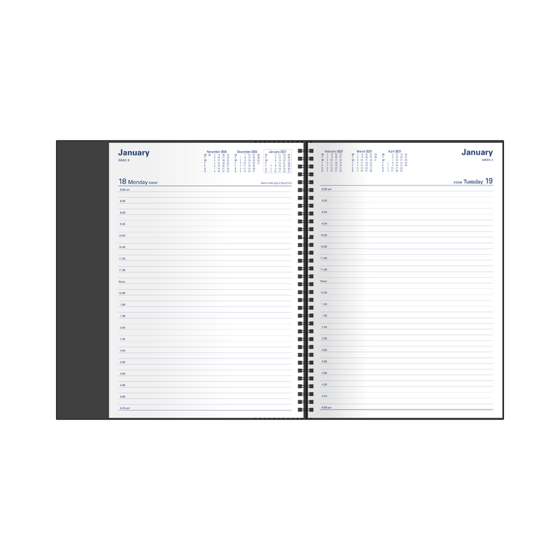 2027 Calendar Year Diary/Planner - 12 Month A4 Day to Page - Hard Cover - Collins Associate Range