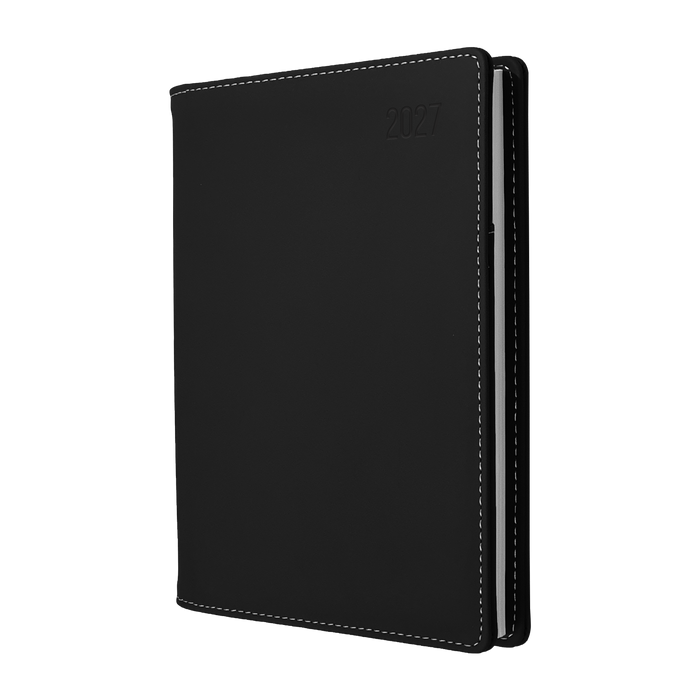 2027 Calendar Year Diary/Planner - 12 Month A4 Day to Page - PU Padded Cover - Collins Associate II Range