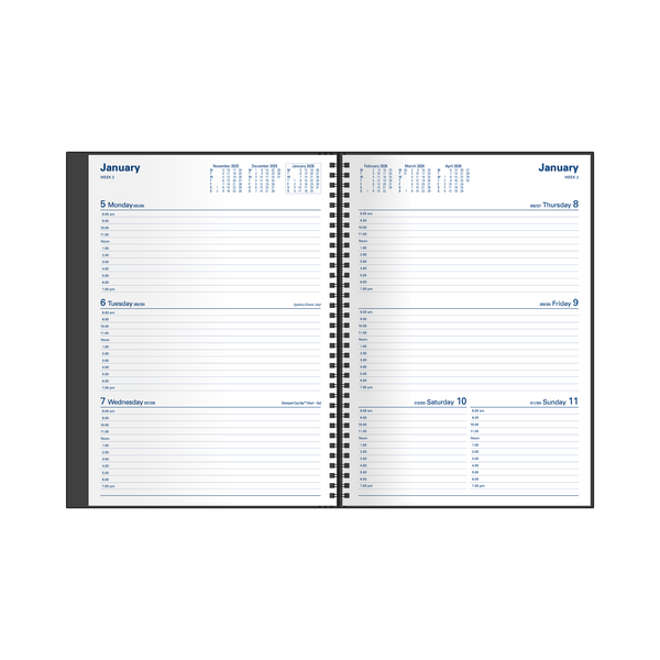 Collins Associate Calendar Year 2026 Diary/Planner, Week to View, A4 Hard Cover