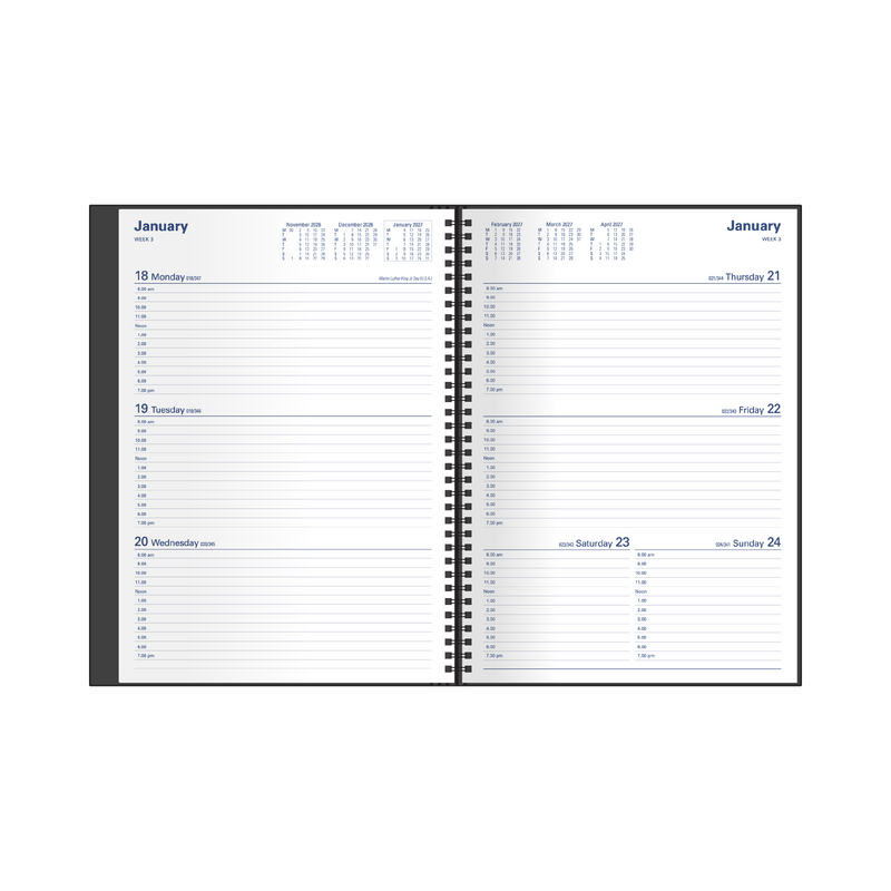 2027 Calendar Year Diary/Planner - 12 Month A4 Week to View - Hard Cover - Collins Associate Range