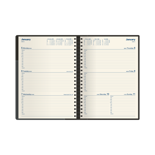 Collins Associate II Calendar Year 2026 Diary/Planner, Week to View, A4 PU Padded Cover