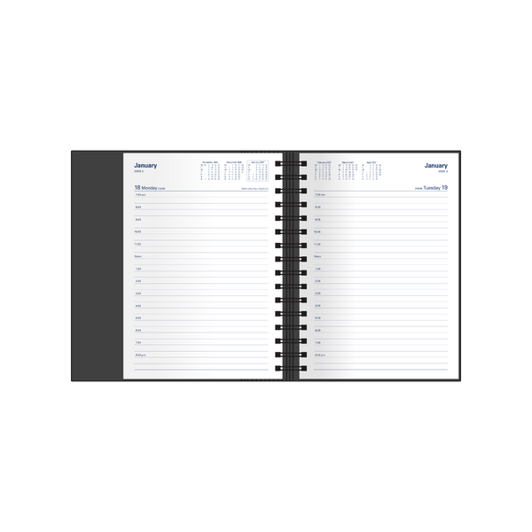 2027 Calendar Year Diary/Planner - 12 Month A5 Day to Page - Hard Cover - Collins Associate Range