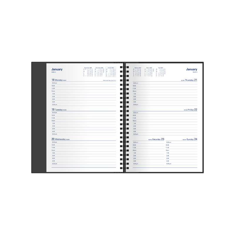 2027 Calendar Year Diary/Planner - 12 Month A5 Week to View - Hard Cover - Collins Associate Range