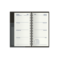 2027 Calendar Year Diary/Planner - 12 Month B6/7 Week to View - PU Padded Cover - Collins Associate II Range