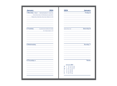 Collins Soft Cover Feint Counter Book, Size A4 Navy / A4 Slim (297 x 148mm)