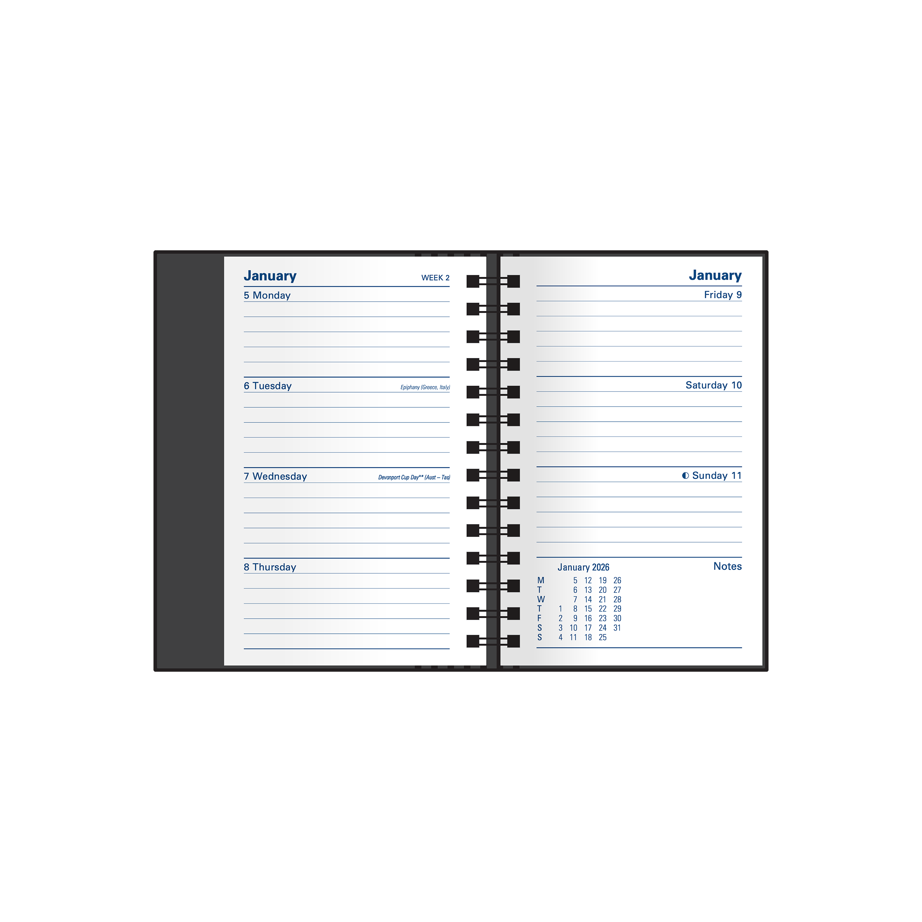 Associate Calendar Year 2026 Diary/Planner, Week to View, Mini Pocket Hard Cover
