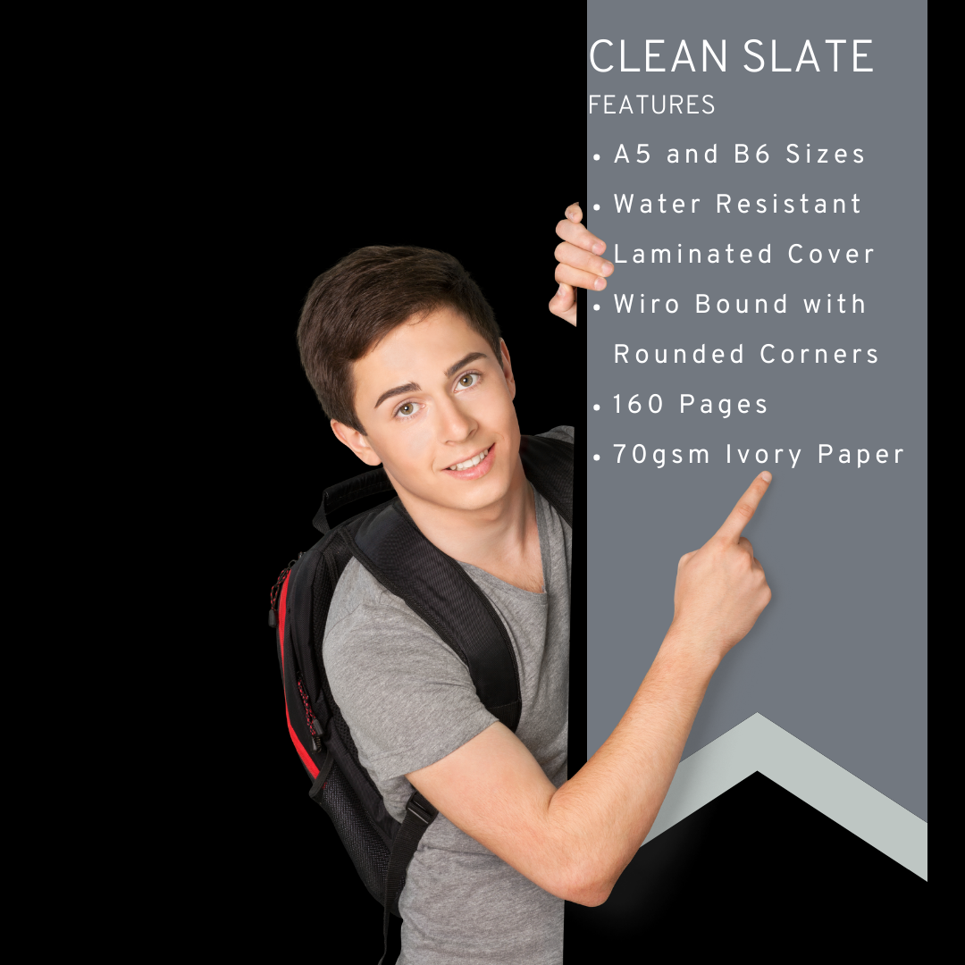 Convo Wiro Bound Ruled Notebook - Clean Slate Black