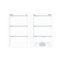 Collins - Day Planner 2025-2026 Financial Year Diary/Planner, Week to View, Desk (216x140mm) Refill
