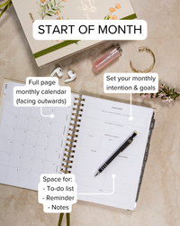 Smart Women Society Calendar Year 2026 Diary/Planner, Week to View, B5 Wiro Bound -Charcoal