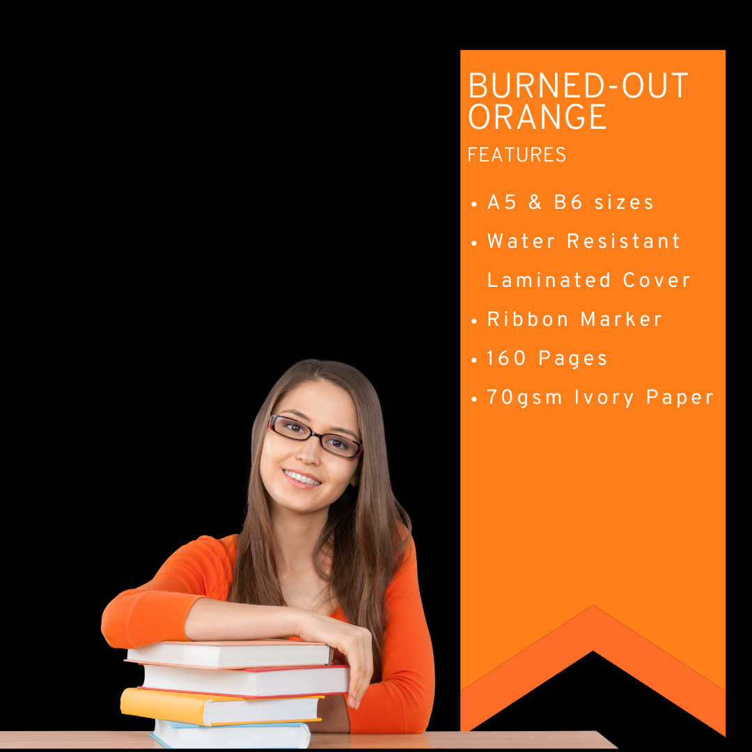 Moodler Ruled Notebook - Burned Out Orange