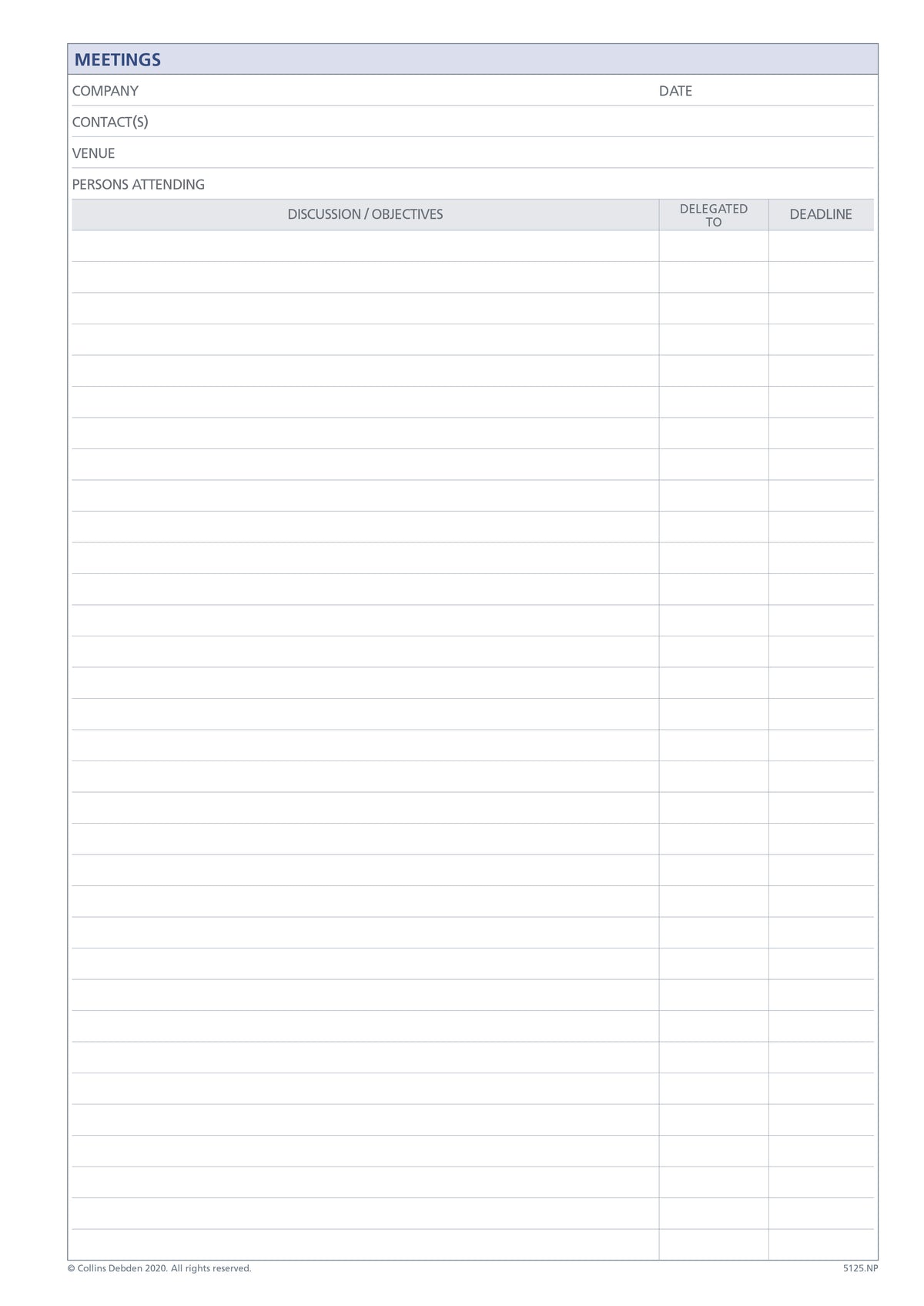 Collins Compendium Refill - Writing Pad Default Title