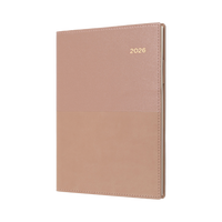 Vanessa Calendar Year 2026 Diary/Planner, Month to View with Notes, A5 PU Soft Cover