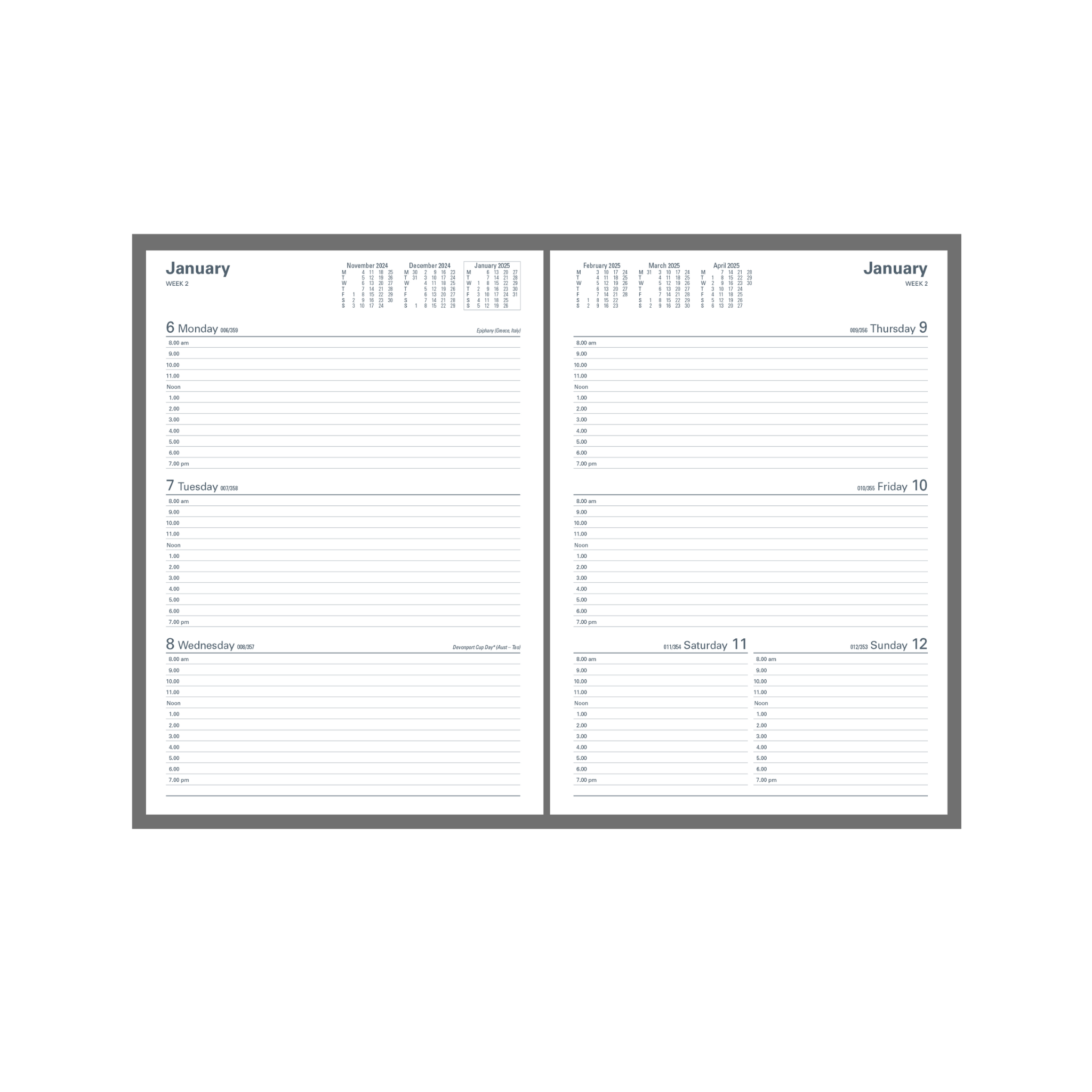 Collins - Kingsgrove 2025-2026 Financial Year Diary/Planner, Week to View, A4 Hard Cover