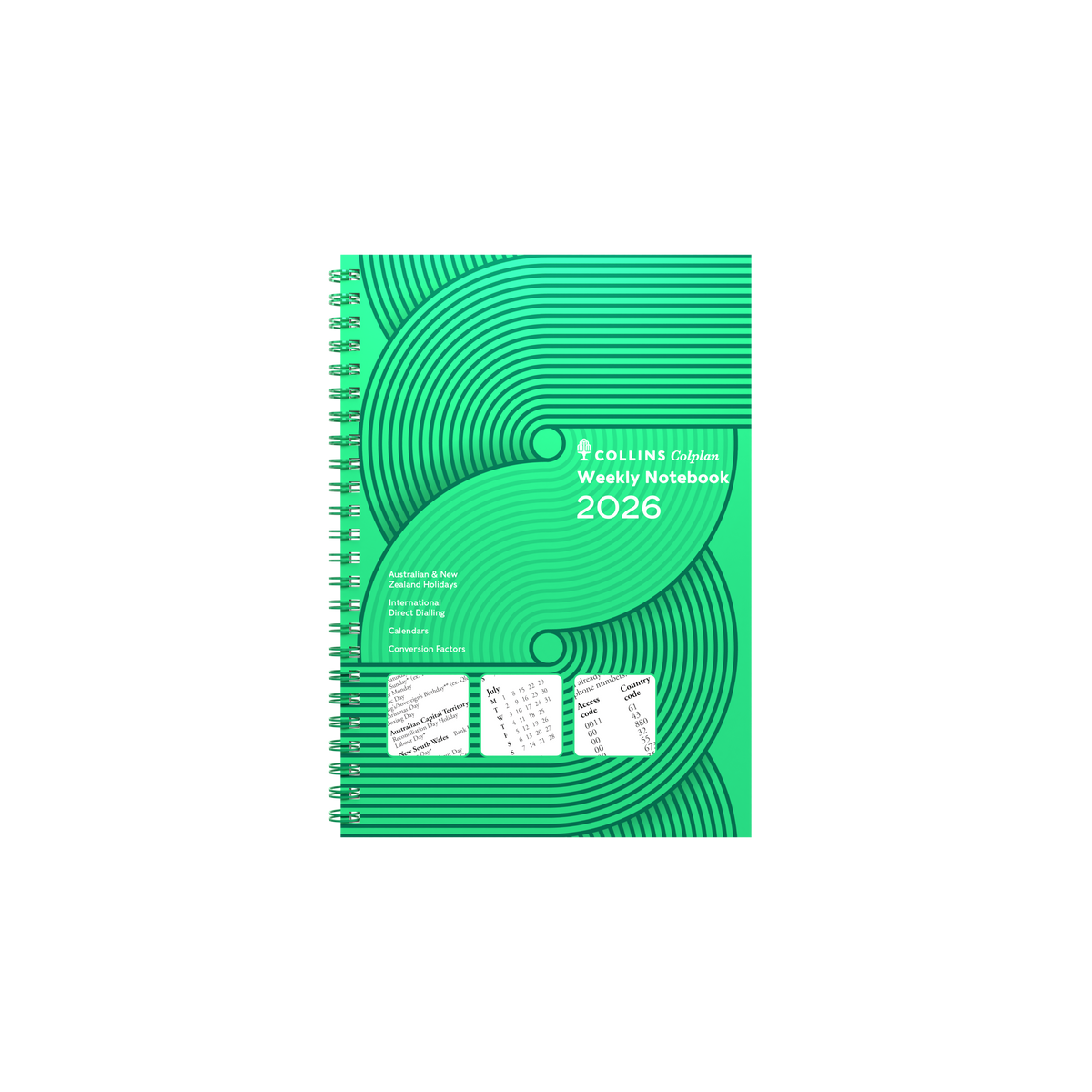 Colplan Calendar Year 2026 Diary/Planner, Week to View (Right) with Notes (Left), A5 Soft Cover