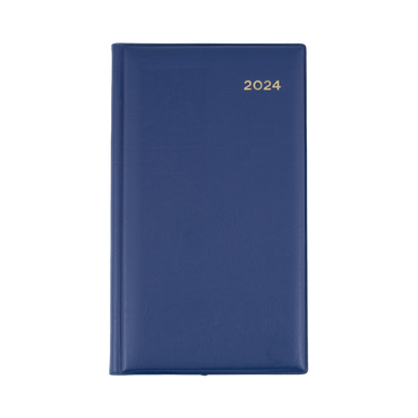 Belmont Desk 2024 Diary - Day to Page with Monthly Tabs, Size Octavo Navy / Octavo (183 x 106mm)