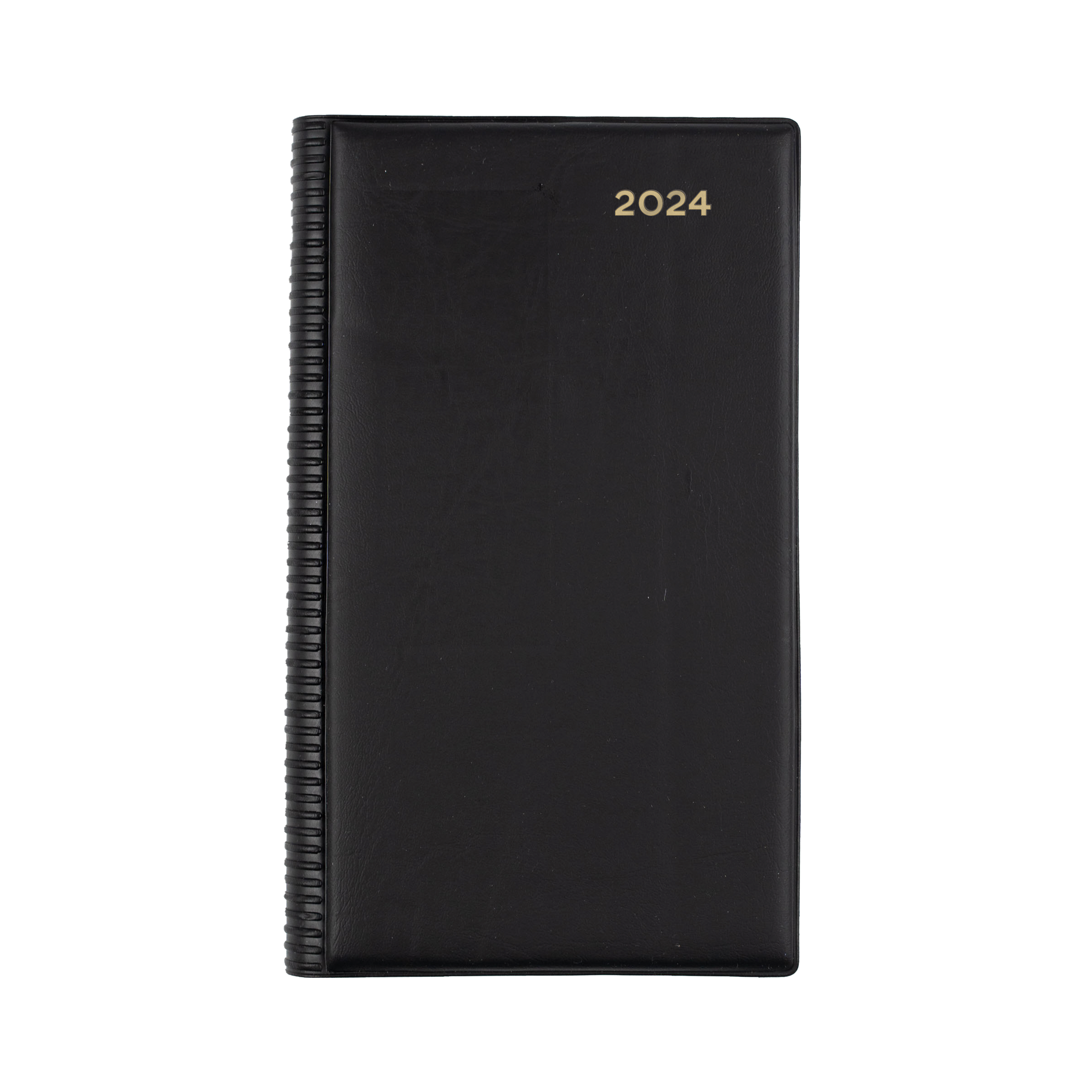 Belmont Desk 2024 Diary - Day to Page with Monthly Tabs, Size Octavo Black / Octavo (183 x 106mm)