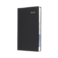 2027 Calendar Year Diary/Planner - 12 Month Octavo Day to Page w Monthly Tabs - PVC Cover - Collins Belmont Range