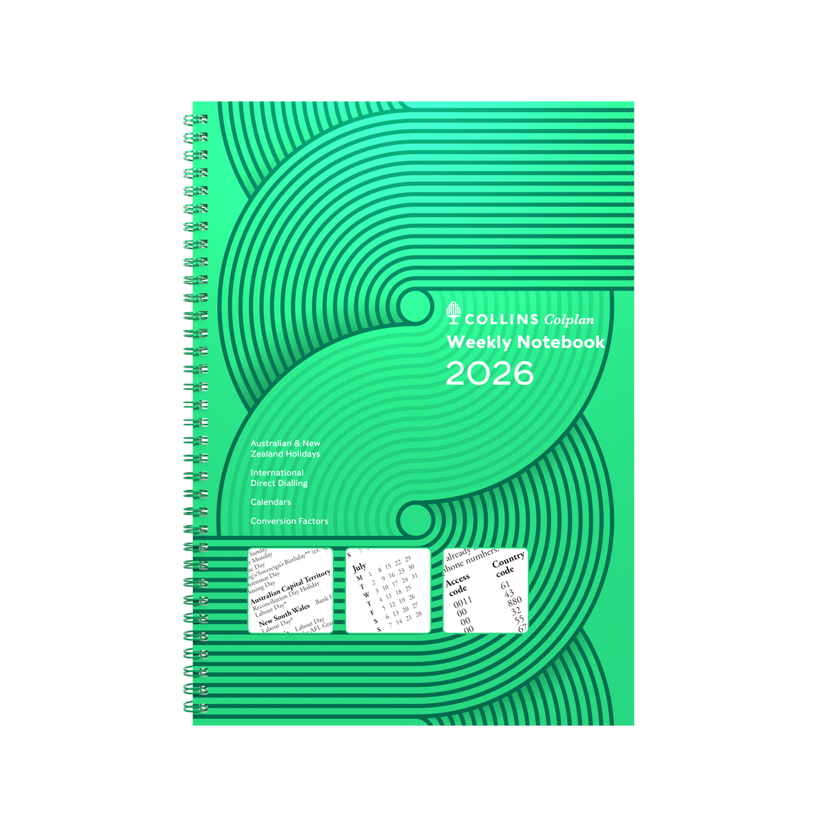 Colplan Calendar Year 2026 Diary/Planner, Week to View (Left) with Notes (Right), A4 Soft Cover
