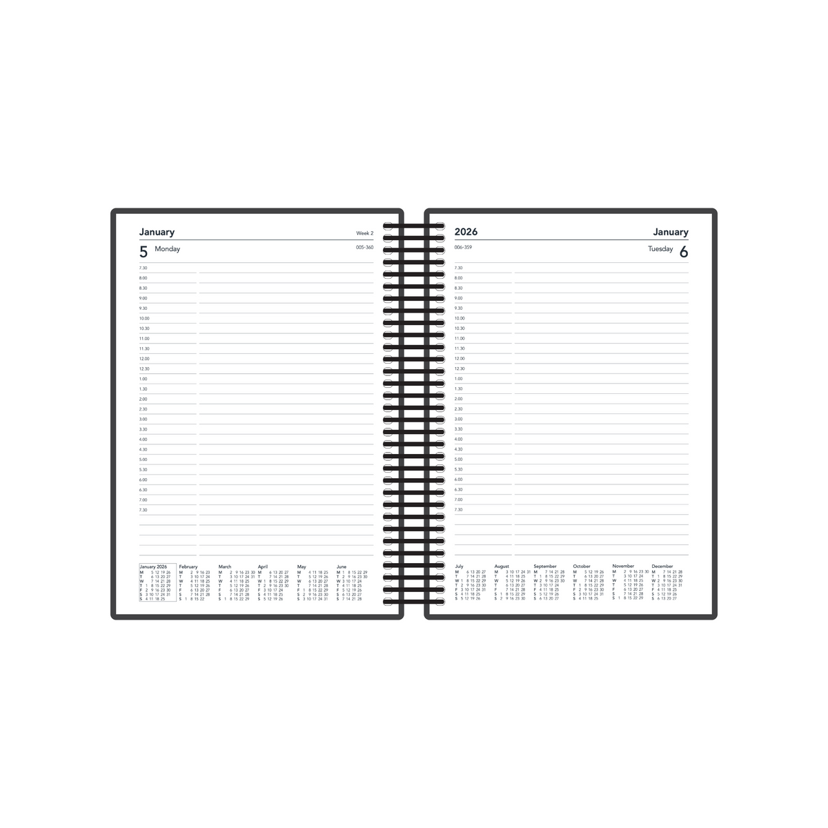 Collins - Delta 2025-2026 Financial Year Diary/Planner, Day to Page, A5 Wiro Bound