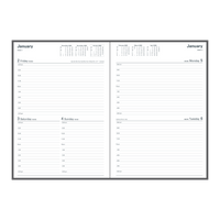 Collins - Financial Year 2025-2026 Diary/Planner, 2 Days to Page, A4 Hard Cover