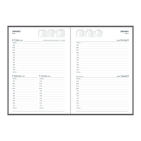 Collins - Financial Year 2025-2026 Diary/Planner, 2 Days to Page, A5 Hard Cover