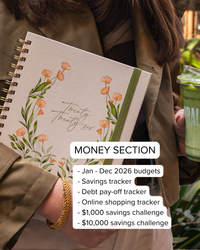 Smart Women Society Calendar Year 2026 Diary/Planner, Week to View, B5 Wiro Bound -Charcoal