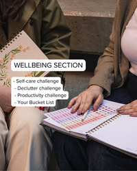 Smart Women Society Calendar Year 2026 Diary/Planner, Week to View, B5 Wiro Bound -Charcoal