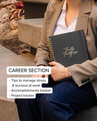 Smart Women Society Calendar Year 2026 Diary/Planner, Week to View, B5 Wiro Bound -Charcoal