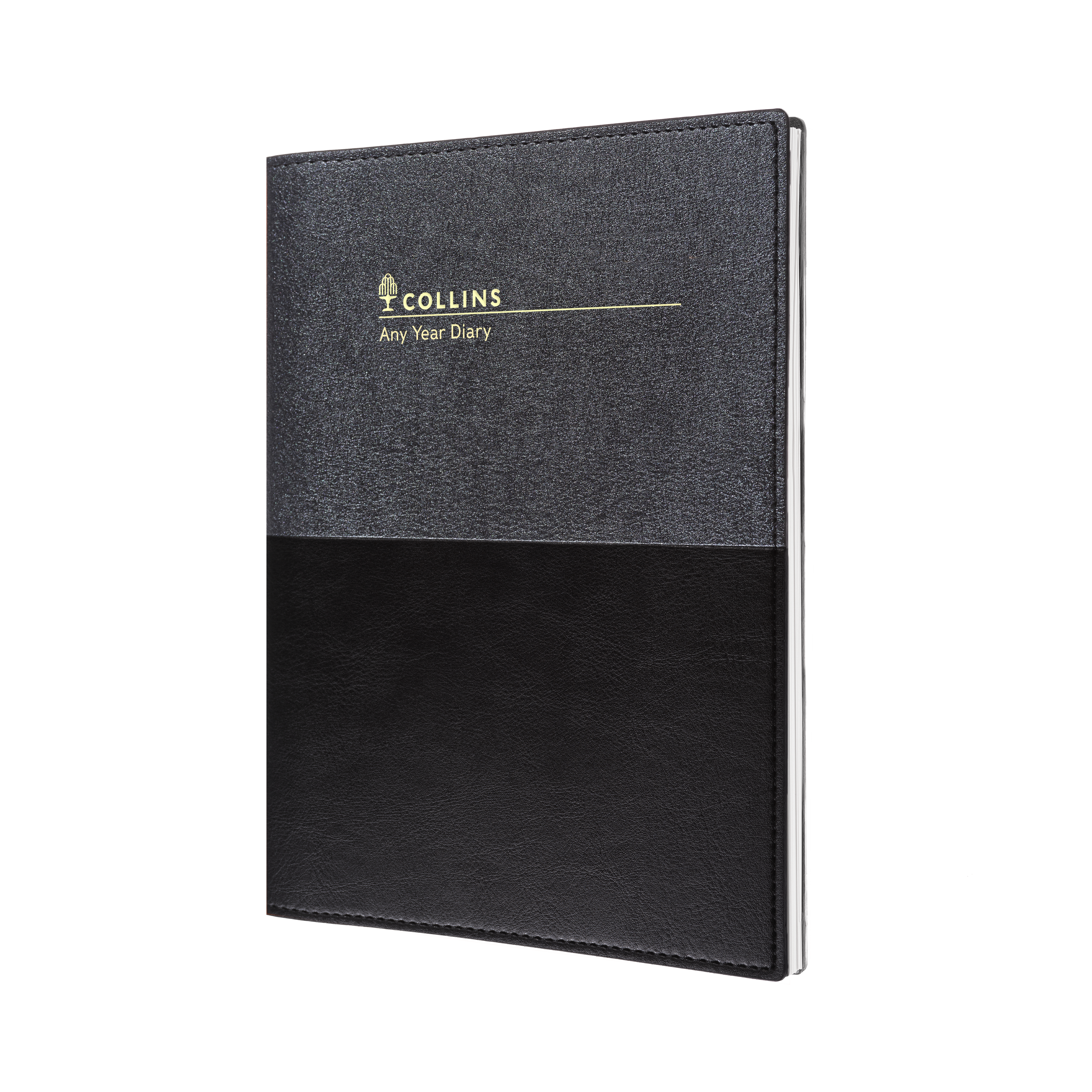 Collins Vanessa - A4 Week to View Any Year Diary - Black