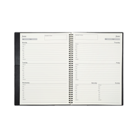 Collins Vanessa - A4 Week to View Any Year Diary - Black