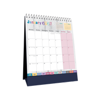 Brighton Desktop Calendar Year 2026 Diary/Planner, Month to View, Wiro Bound