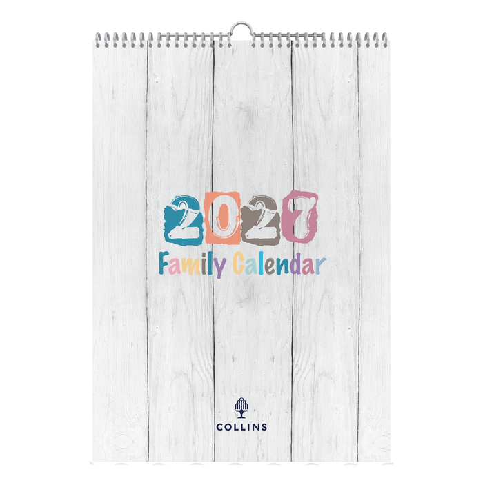 2027 Calendar Year Diary/Planner - 12 Month A3 Month to View - Wiro Hanger Wall Calendar in Brighton - Collins Desktop Calendars Range
