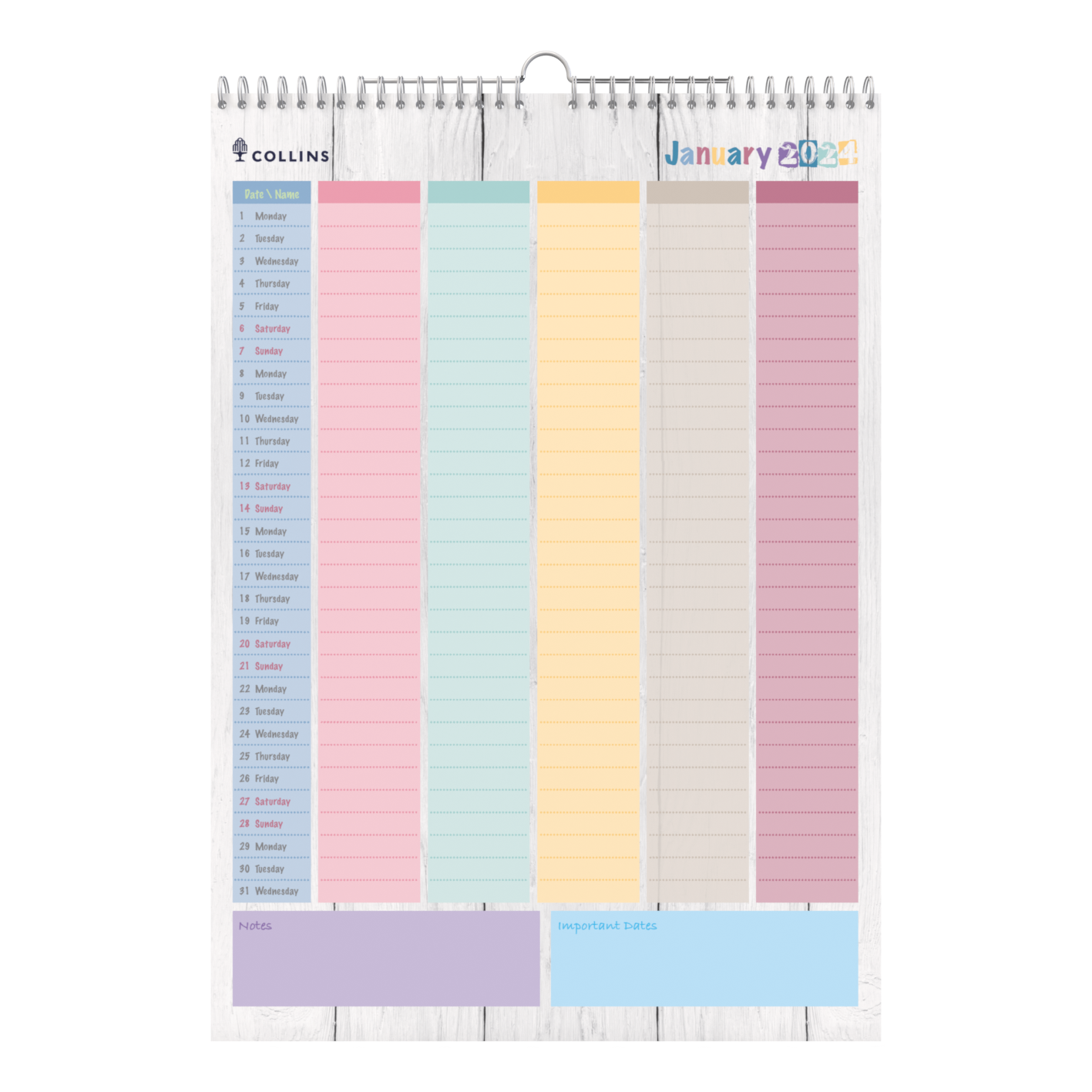 Brighton Wall Calendar 2024 - Month to View, Size A3