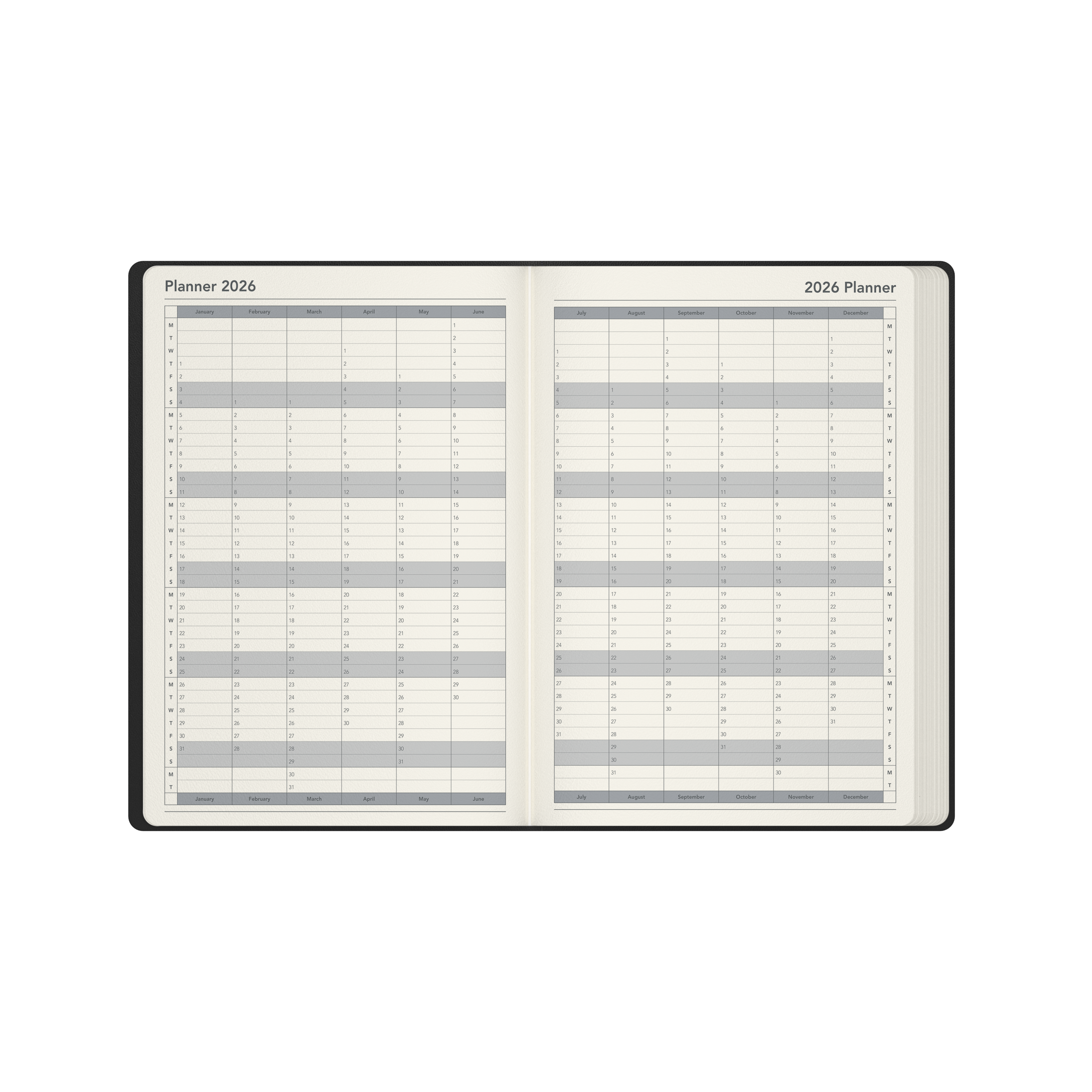 Legacy Calendar Year 2026 Diary/Planner, Day to Page, A4 Hard Cover