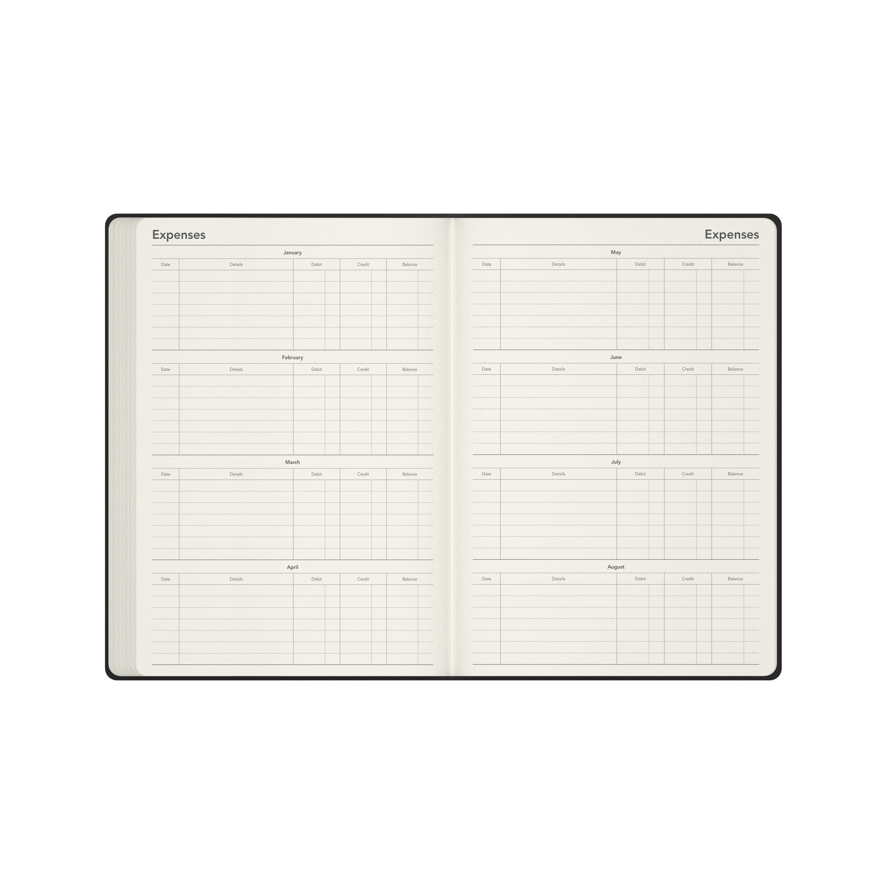 Legacy Calendar Year 2026 Diary/Planner, Day to Page, A4 Hard Cover