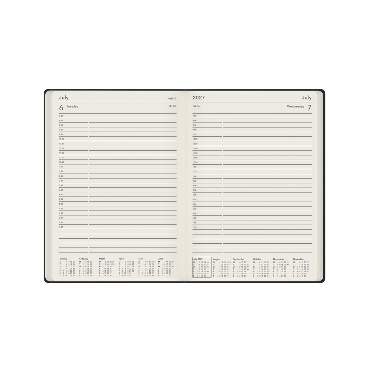 2027 Calendar Year Diary/Planner - 12 Month A4 Day to Page - Hard Cover - Collins Legacy Range