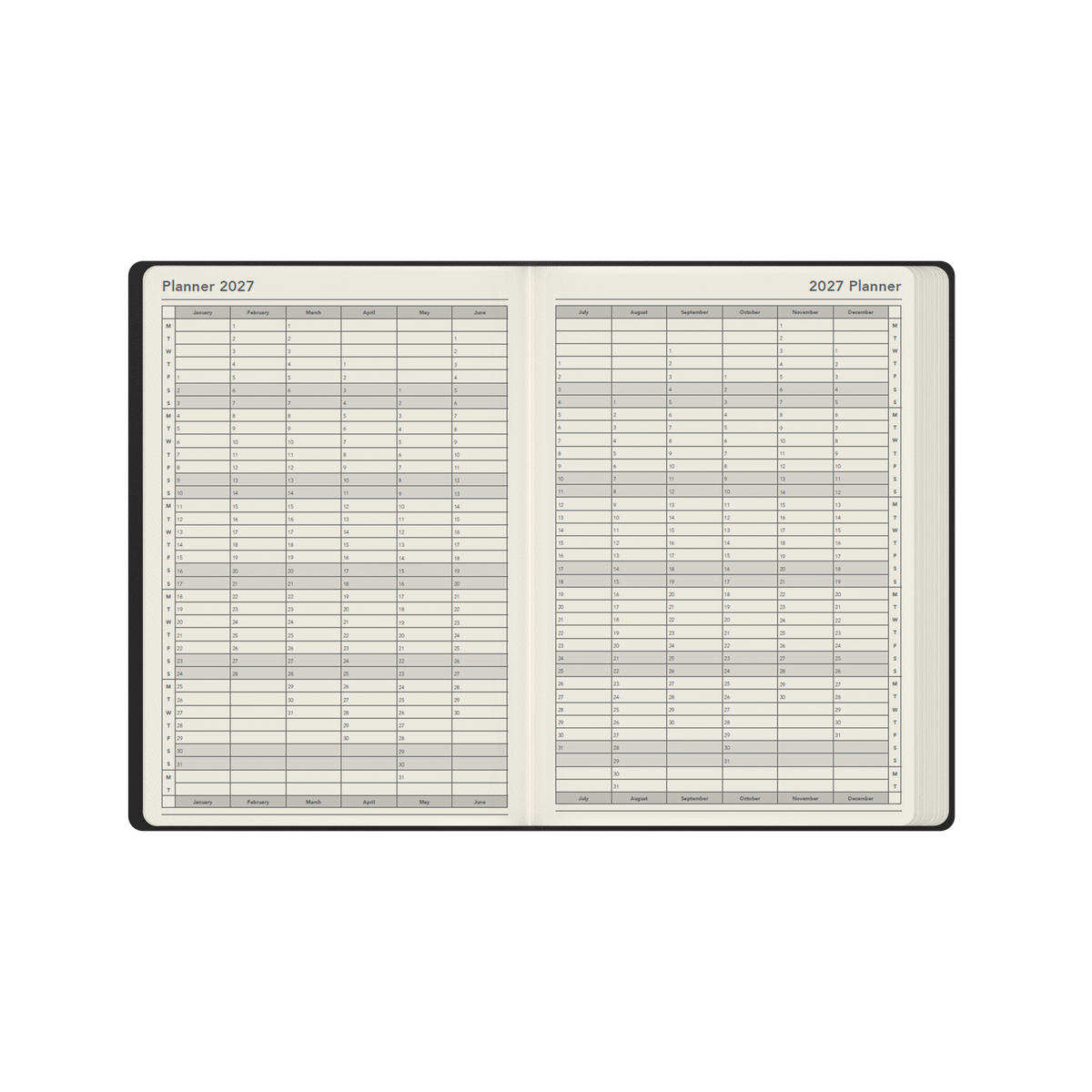 2027 Calendar Year Diary/Planner - 12 Month A4 Day to Page - Hard Cover - Collins Legacy Range