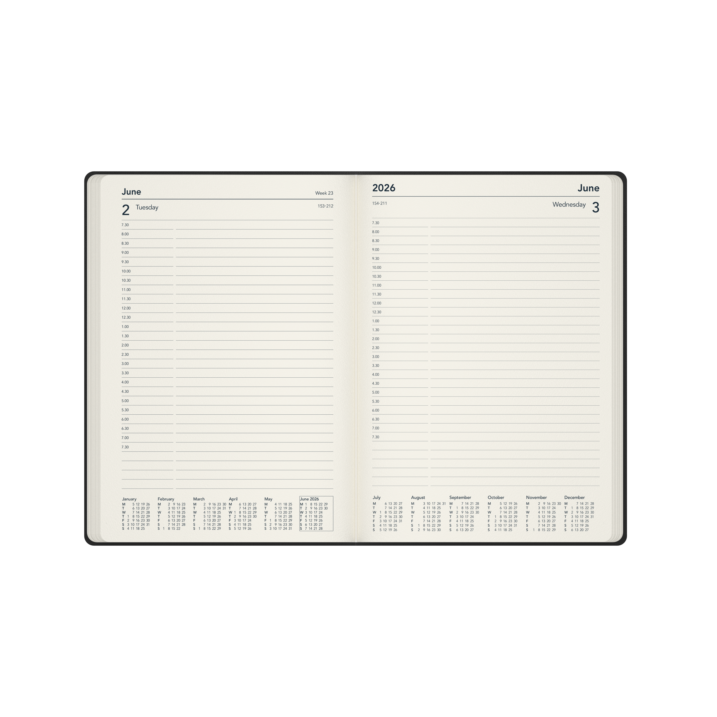 Legacy Calendar Year 2026 Diary/Planner, Day to Page, A5 Hard Cover