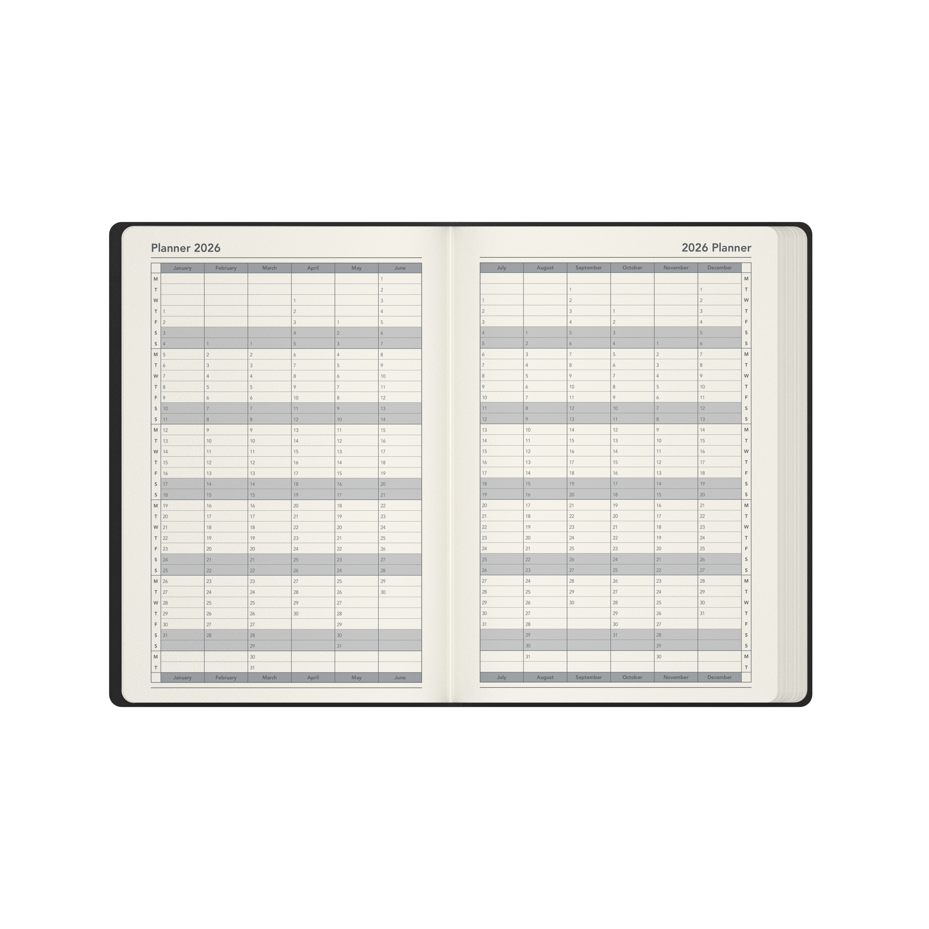 Legacy Calendar Year 2026 Diary/Planner, Day to Page, A5 Hard Cover