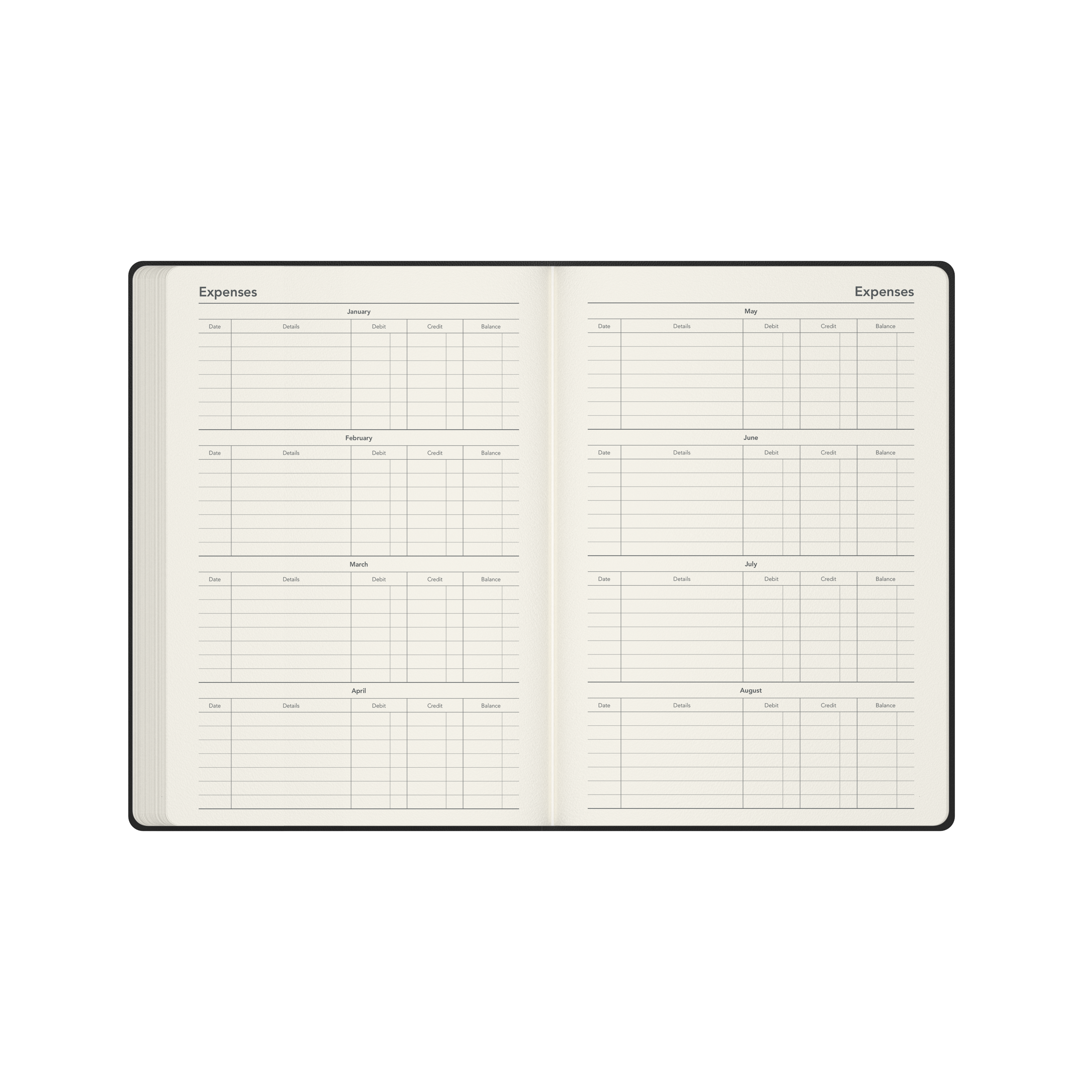 Legacy Calendar Year 2026 Diary/Planner, Day to Page, A5 Hard Cover