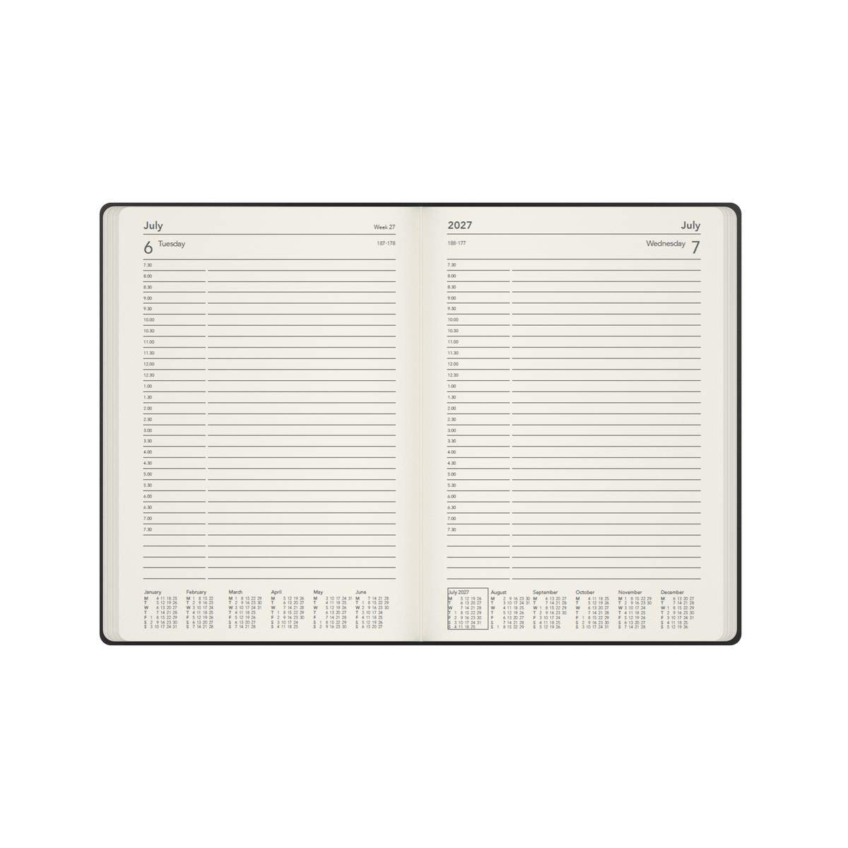 2027 Calendar Year Diary/Planner - 12 Month A5 Day to Page - Hard Cover - Collins Legacy Range