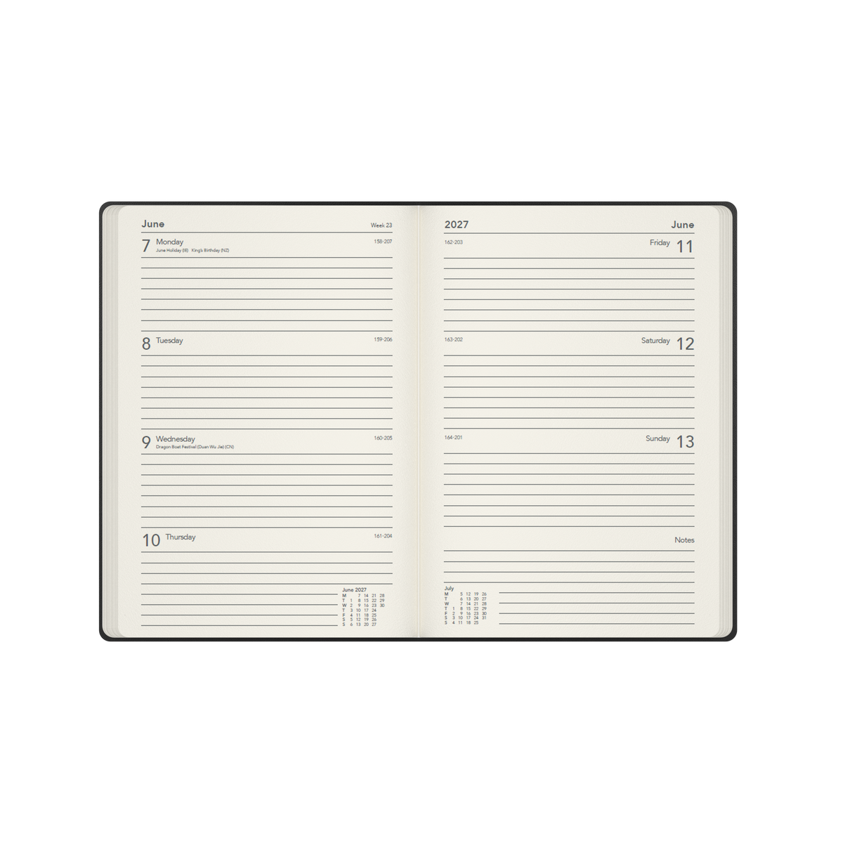 2027 Calendar Year Diary/Planner - 12 Month A5 Week to View - Hard Cover - Collins Legacy Range