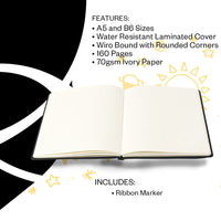 Convo Wiro Bound Ruled Notebook - Clean Slate Black
