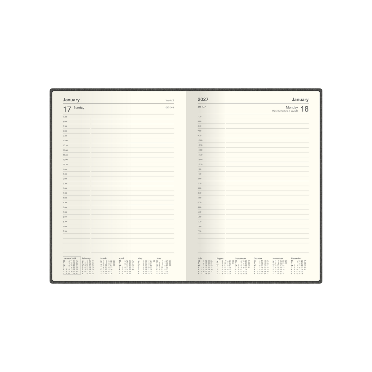 2027 Calendar Year Diary/Planner - 12 Month A5 Day to Page - Hard Cover - Collins Designer Range
