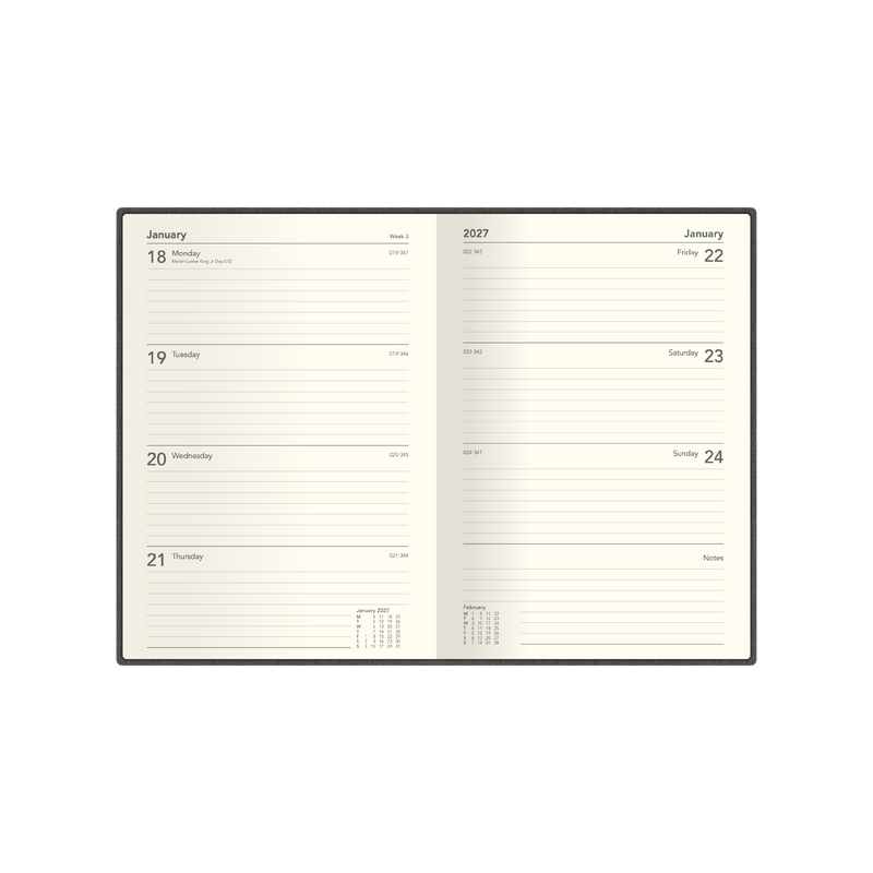 2027 Calendar Year Diary/Planner - 12 Month A5 Week to View - Hard Cover - Collins Designer Range