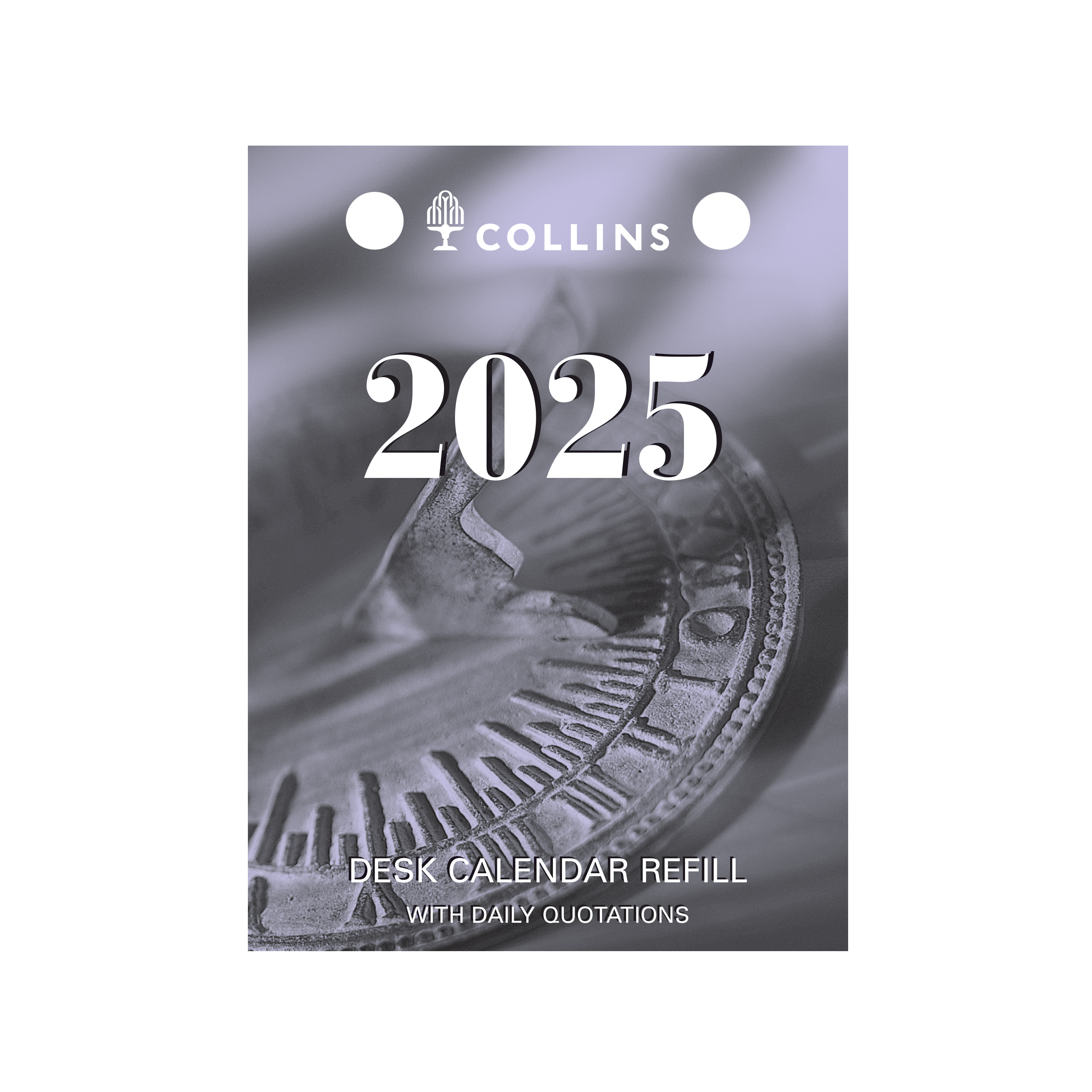 Desk Calendar Accessories- Day-to-Page- Top punch Refill  - 2025 Calendar Year Diary/Planner