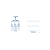 Desk Calendar Accessories - Day to Page, Side Punch Refill, Calendar Year 2026 Diary/Planner