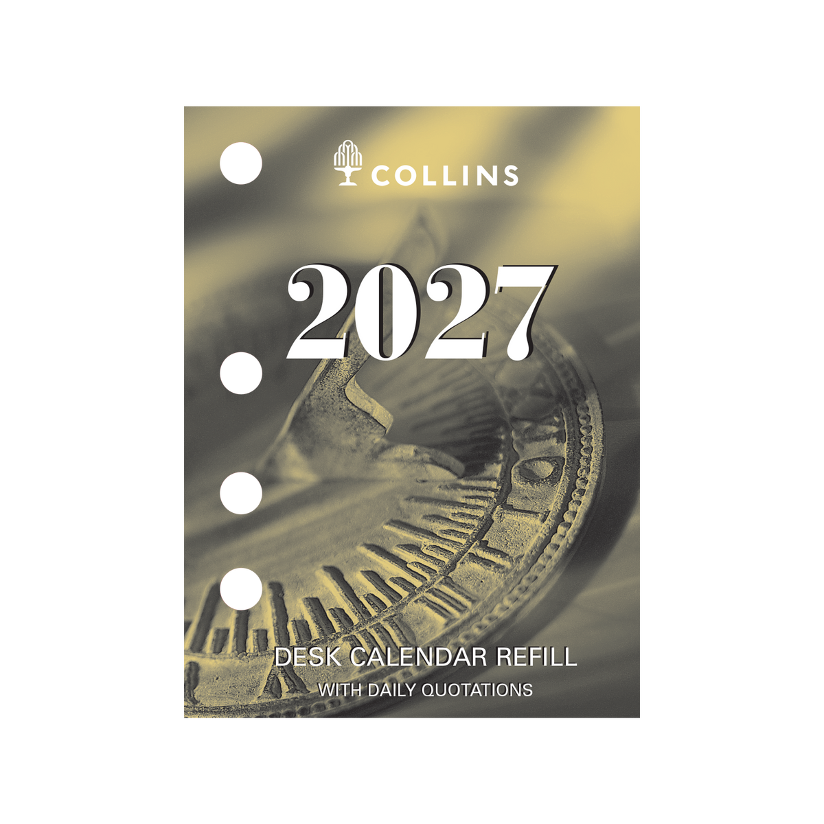 2027 Calendar Year Diary/Planner - 12 Month (h102 x w76mm) Day to Page - Side Punch Refill - Collins Desk Calendar Accessories Range