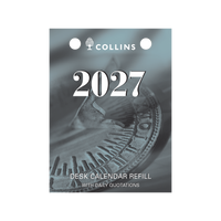 2027 Calendar Year Diary/Planner - 12 Month (h102 x w76mm) Day to Page - Top Punch Refill - Collins Desk Calendar Accessories Range